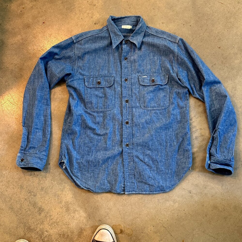 Warehouse "Duck Digger" Chambray Work Shirt - size 42